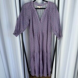 XiRENA Lavender and Pink Patterned Maxi Dress